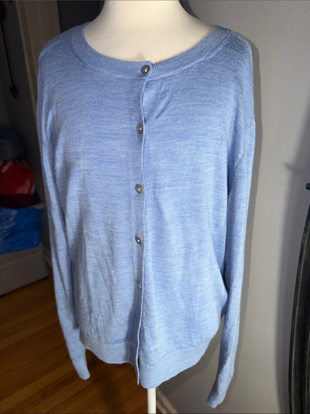 Banana Republic Sky Blue Button-Up Lightweight Cardigan